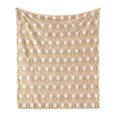 thumbnail image 1 of Animals Soft Flannel Fleece Throw Blanket, Repeating Rabbit Heads and Happy with Long Ears, Cozy Plush for Indoor and Outdoor Use, 60" x 80", Pastel Brown Tan, by Ambesonne, 1 of 6