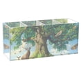 thumbnail image 1 of Animals Surrounded Tree Acrylic Pencil Pen Holder Cup 4 Compartments Desktop Organiser 7.87"x2.78"x3.54", 1 of 7