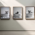 thumbnail image 1 of Animals Taking a Bath Abstract Funny Canvas Painting Print Wall Art for Living Room Bathroom Decoration Frameless, 1 of 7