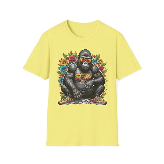 Animals Tees, Funny Animals Shirt, T Shirts with Funny Animals, T-Shirt with Gorilla, Monkey Tees