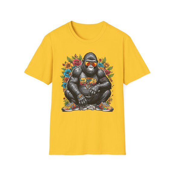 Animals Tees, Funny Animals Shirt, T Shirts with Funny Animals, T-Shirt with Gorilla, Monkey Tees