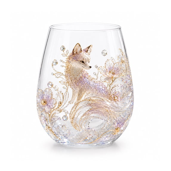 Animals Themed Glass Cup, 15 oz Large Capacity 2D Printed Animal Design Drinking Glass for Water, Coffee, Tea