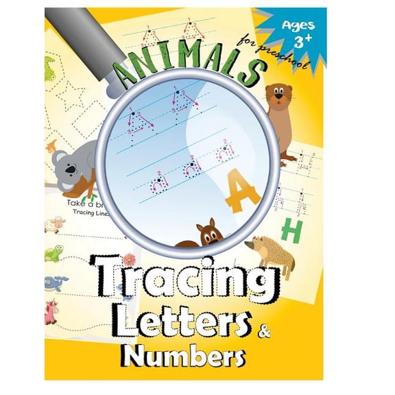 Tracing Letters for Kids Animals Tracing Letters and Numbers: Handwriting Practice Workbook for Preschool, Book 1, (Paperback)
