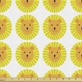 thumbnail image 1 of Ambesonne Animals Fabric by the Yard Upholstery, Circus Lion Motifs, 5 Yards, Pale Orange Yellow, 1 of 5
