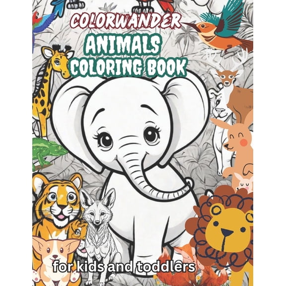 Animals and Wild Life Animals coloring book for kids and Toddler: Animals coloring pages Perfect for Creative Kids Easy and Educational drawin, Book 1, (Paperback)