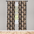thumbnail image 1 of Animals Window Curtains, Wild Nature Inspired Digital Drawn Tiger Pattern on Darkened Back, Lightweight Decor 2-Panel Set with Rod Pocket, Pair of - 28"x95", Charcoal Grey Dark Yellow, by Ambesonne, 1 of 1