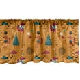 thumbnail image 1 of Ambesonne Animals Valance Pack of 2, Cartoon Foxes and Crows, 54"X12", Multicolor, 1 of 1