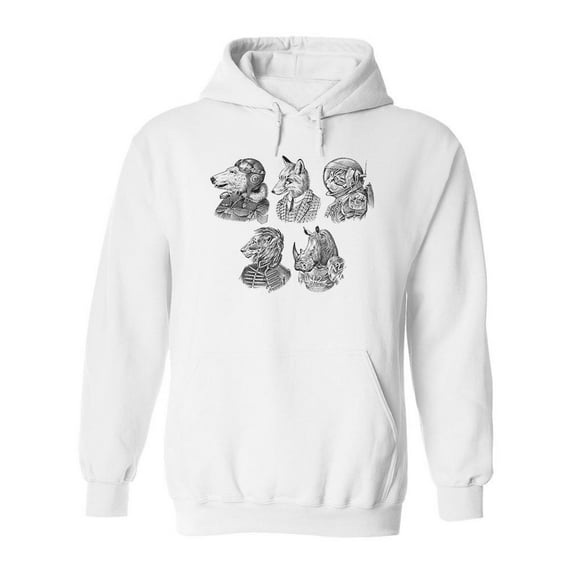 Animals With Professions Hoodie Men -Image by Shutterstock, Male x-Large
