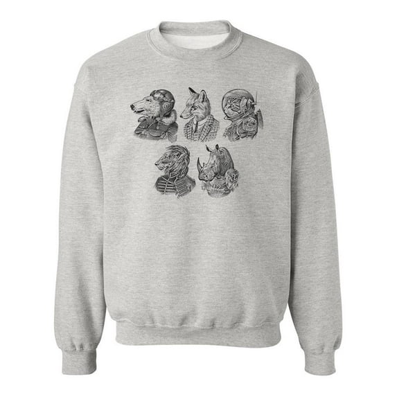 Animals With Professions Sweatshirt Men -Image by Shutterstock, Male 3X-Large