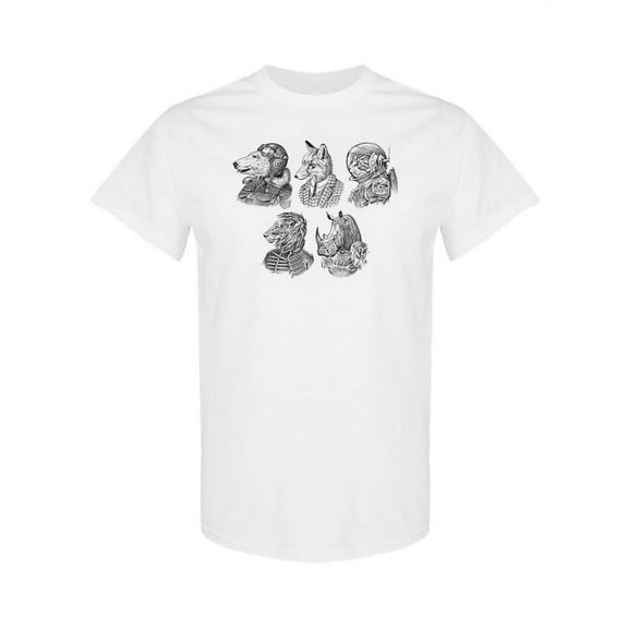 Animals With Professions T-Shirt Men -Image by Shutterstock, Male 5X-Large