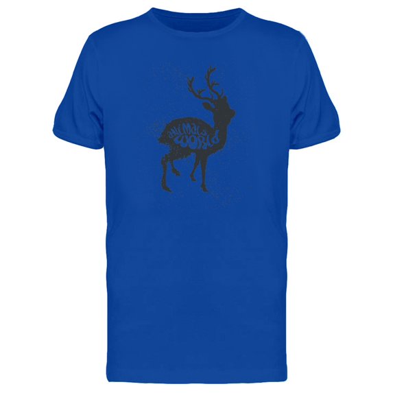 Animals World Deer Silhouette T-Shirt Men -Image by Shutterstock, Male 3X-Large