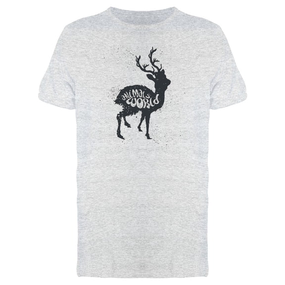 Animals World Deer Silhouette T-Shirt Men -Image by Shutterstock, Male Medium