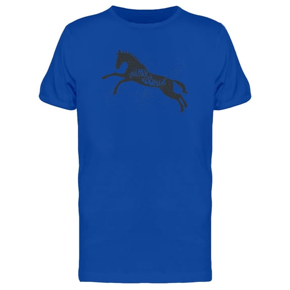 Animals World Horse Silhouette T-Shirt Men -Image by Shutterstock, Male 3X-Large