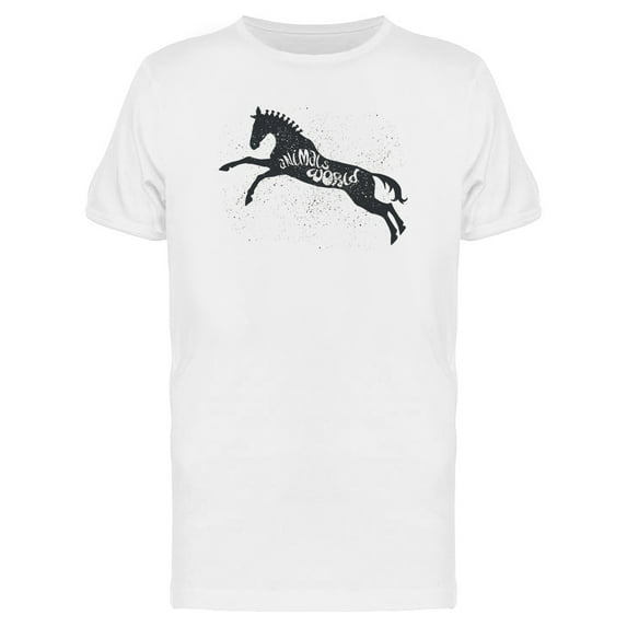 Animals World Horse Silhouette T-Shirt Men -Image by Shutterstock, Male 3X-Large