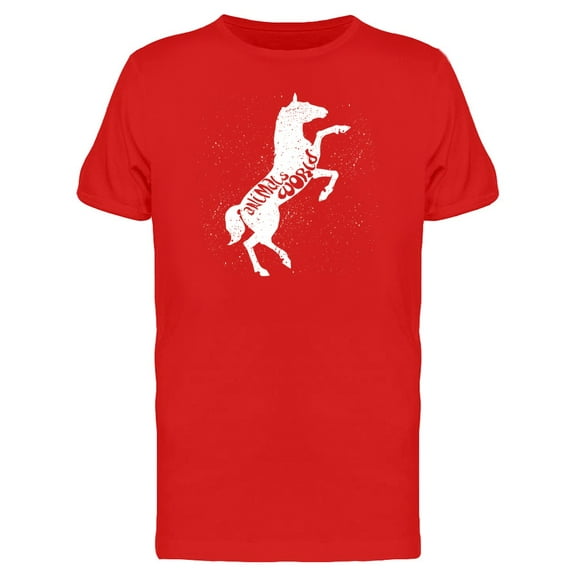 Animals World White Horse T-Shirt Men -Image by Shutterstock, Male x-Large