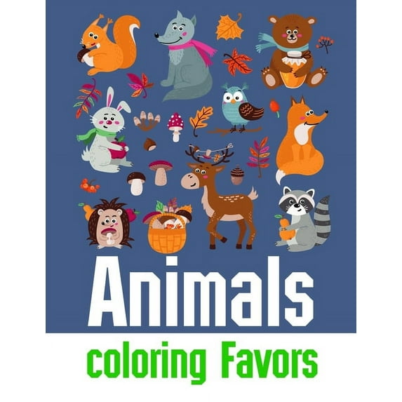 Holiday Cartoon: Animals coloring Favors : coloring pages with funny images to Relief Stress for kids and adults (Series #3) (Paperback)