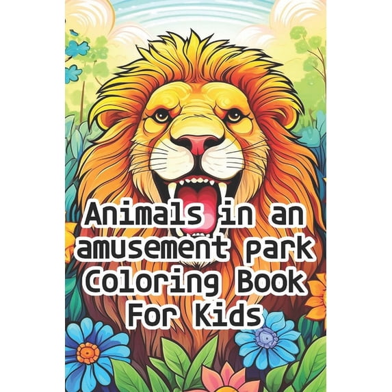 Animals in an Amusement Park Coloring Book for Kids (Paperback)