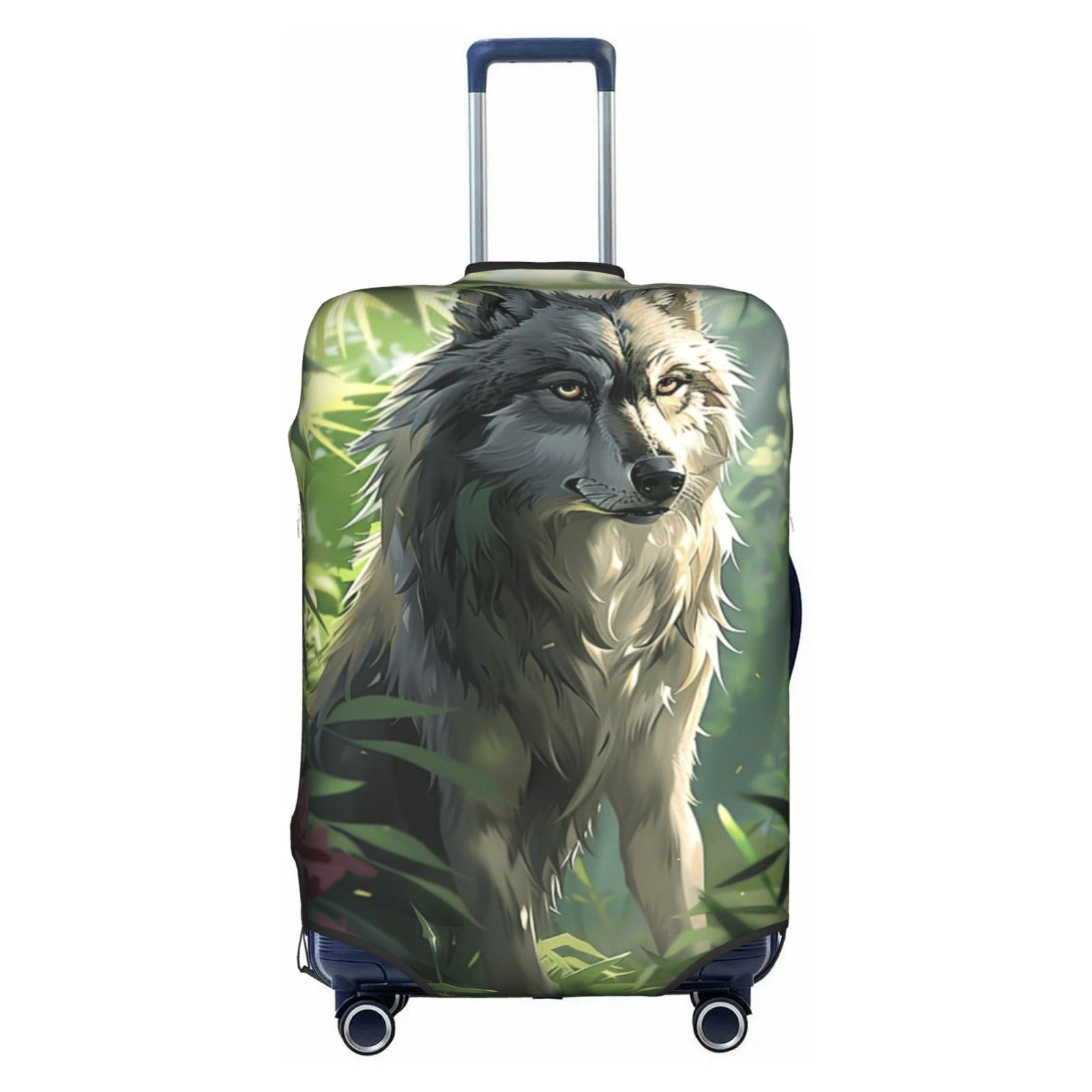 Animals in green plants Thickened Luggage Suitcase Spandex Protective