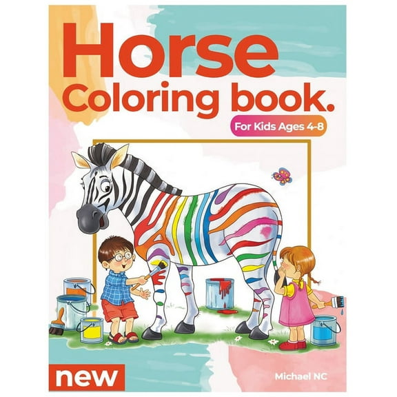 Animals with Patterns Coloring Books: Horse Coloring Book For Kids Ages 4-8: Activity Books For Kids (Paperback)