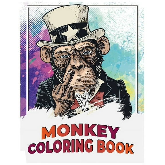 Animals with Patterns Coloring Books: Monkey Coloring Book: The Amazing World Of Monkeys (Paperback)