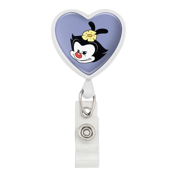 Animaniacs Dot Head Heart Lanyard Retractable Reel Badge ID Card Holder