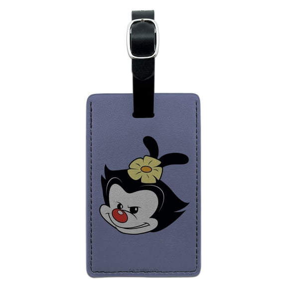 Animaniacs Dot Head Rectangle Leather Luggage Card Suitcase Carry-On ID Tag