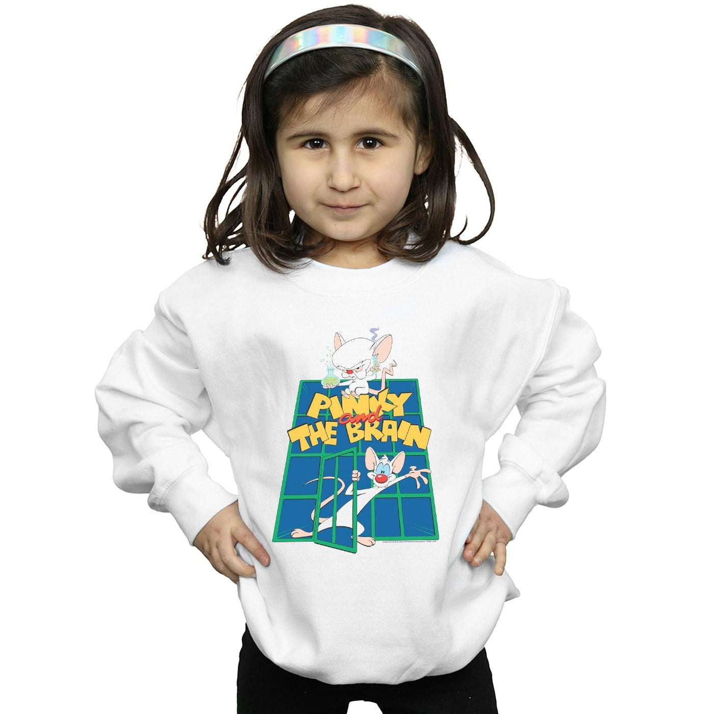 Animaniacs Girls Pinky And The Brain Laboratory Sweatshirt - Walmart.com