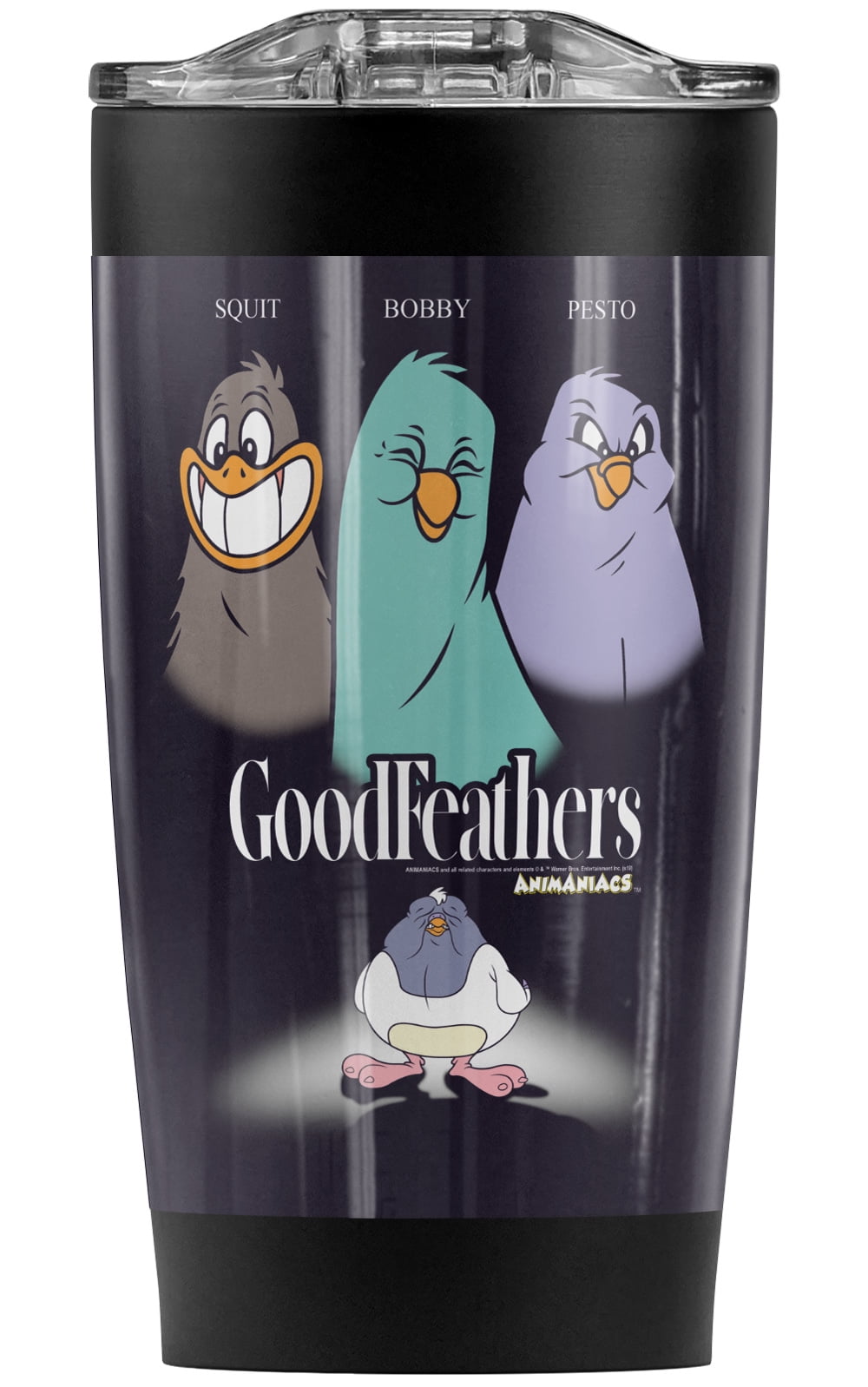 Animaniacs Goodfeathers Stainless Steel Tumbler 20 oz Coffee Travel  Mug/Cup, Vacuum Insulated \u0026 Double Wall with Leakproof Sliding Lid | Great  for Hot Drinks and Cold Beverages - Walmart.com, image size:1000x1598