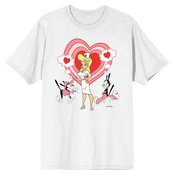 Animaniacs Hello Nurse Men's White T-shirt - 6XL
