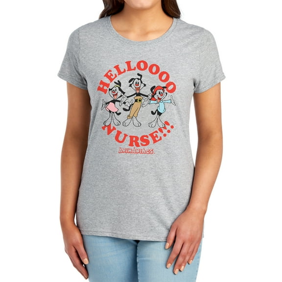 Animaniacs Hello Nurse Women's T Shirt, Athletic Heather, Small