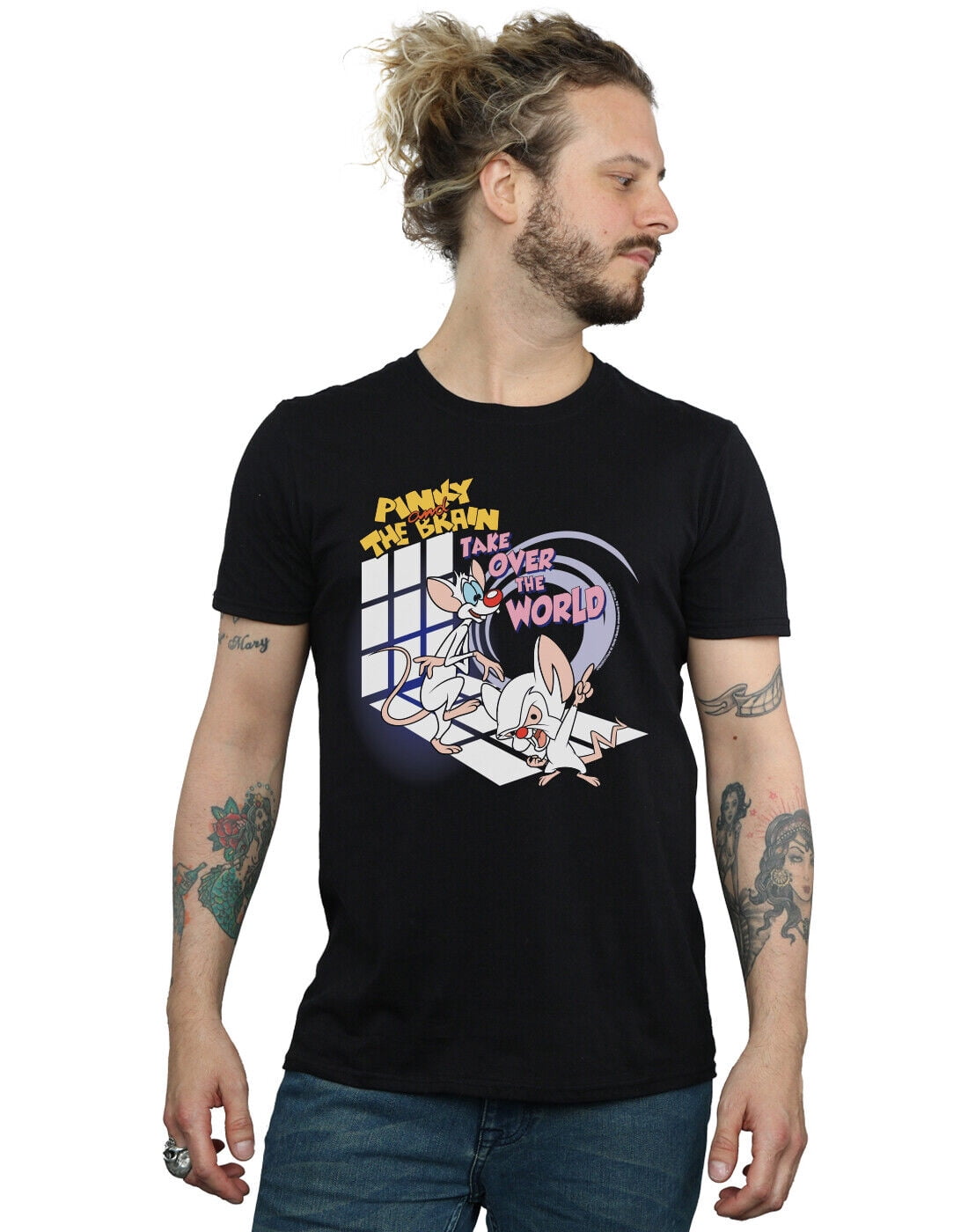Animaniacs Men's Pinky And The Brain Take Over The World T-Shirt