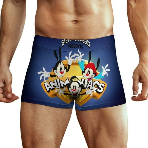 Animaniacs Mens Boxer Briefs Active Stretch Breathable Underwear, Comfortable Gym Boxer Briefs