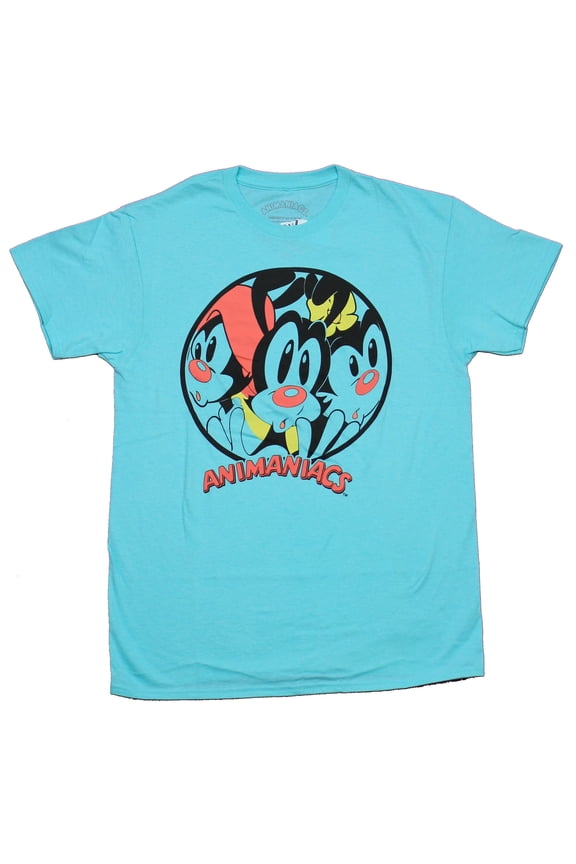 Mens T-Shirt - Wacko Jacko & Dot Crammed in a Circle Logo (Medium)