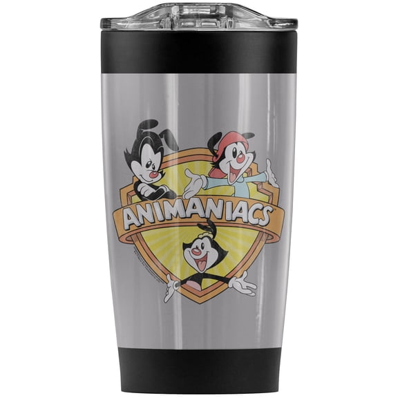 Animaniacs Shielded Animaniacs Stainless Steel Tumbler 20 oz Coffee Travel Mug/Cup, Vacuum Insulated & Double Wall with Leakproof Sliding Lid | Great for Hot Drinks and Cold Beverages