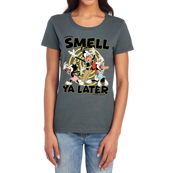 Animaniacs Smell Ya Later Women's T Shirt, Charcoal, Medium