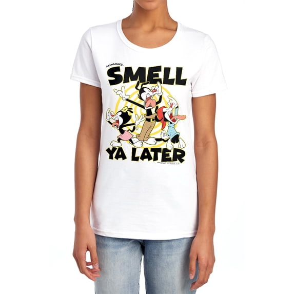 Animaniacs Smell Ya Later Women's T Shirt, White, Large