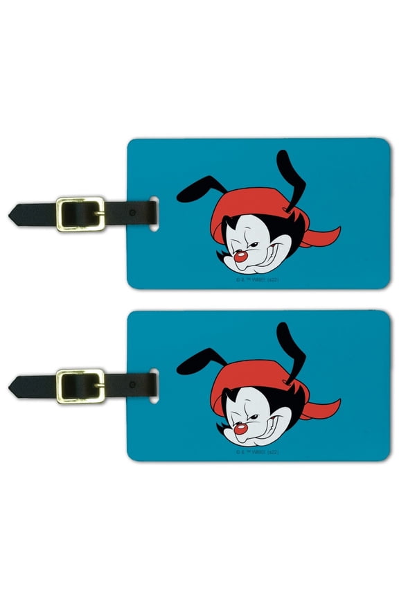 Animaniacs Wakko Head Luggage ID Tags Suitcase Carry-On Cards - Set of 2