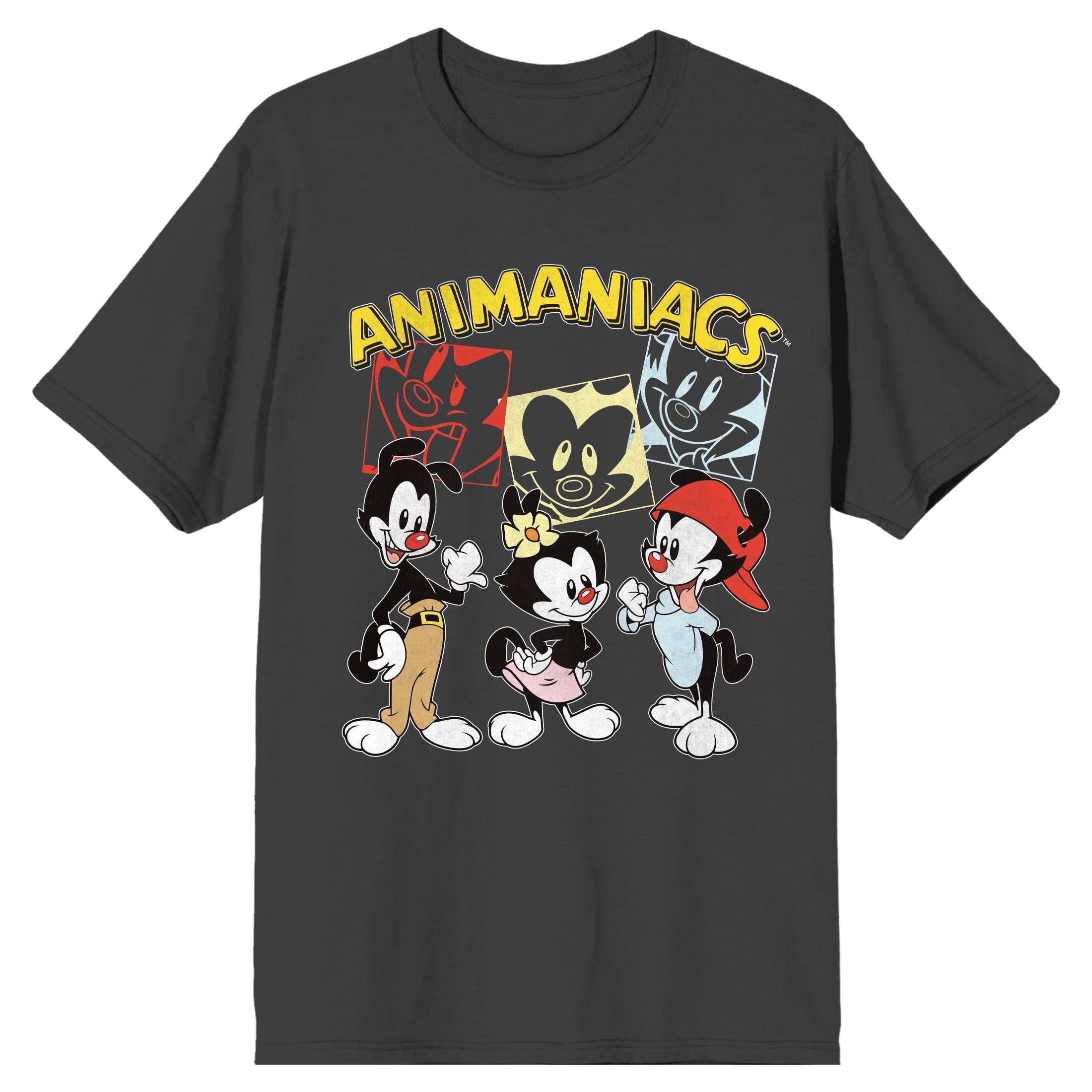 Official Animaniacs Men's T-Shirt - Wakko Classic Pose Design, Slim Fit, 100% Ringspun Cotton (Heather Blends Vary) - View #2