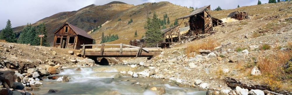 Animas Forks Ghost Town Colorado Canvas Art - Panoramic Images (36 x 12)