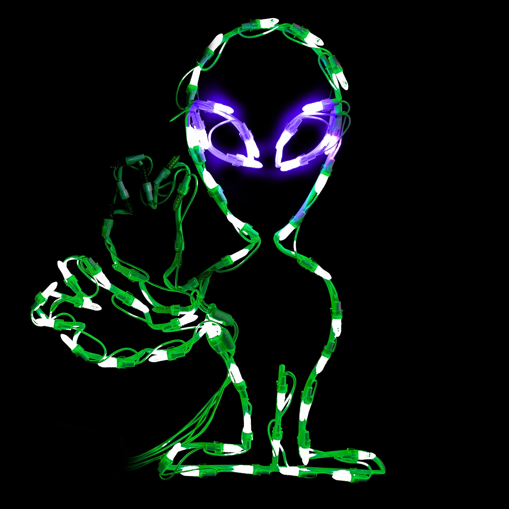 Animated 21 in. LED Waving Alien Halloween Yard Decoration - Walmart.com