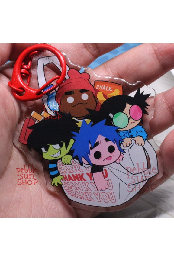 Animated Band Humanz Double-Sided Acrylic Keychain