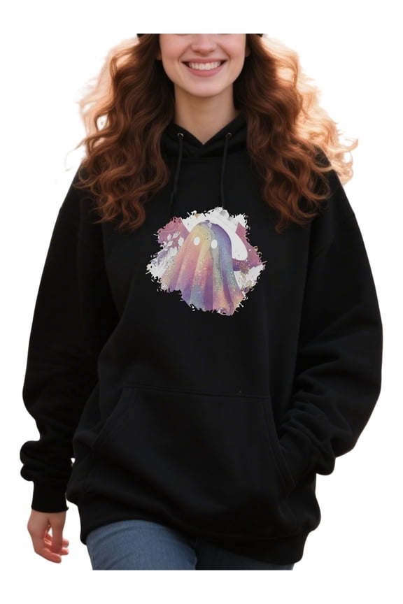 Animated Bat Hoodie for Men Women, Pullover Hooded Sweatshirt, Cozy Cotton Poly Blend, Casual Cartoon Halloween Graphic Style, Comfortable Unisex Everyday Outfi