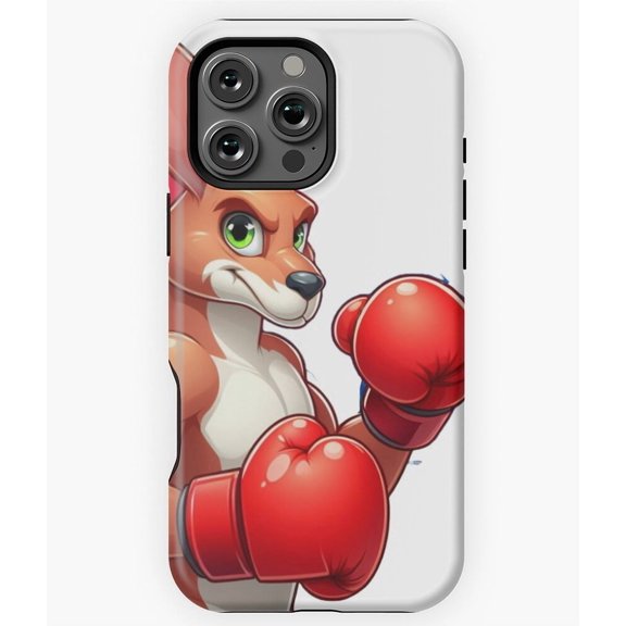 Animated Boxing Kangaroo Childish Phone Case for iPhone 16 15 14 13 12 11 Pro Max