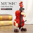 thumbnail image 1 of Animated Cello Music Box with Swaying Motion – Ngheia Red Musical Instrument Ornament for Home Decor, Music Lovers, Soothing Soft Music Player for Desk & Shelf (Easter & Mother’s Day Gift Idea), 1 of 7