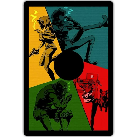 Animated Character Collection 5D Diamond Art Cowboy Bebop | Full Drill Beginner Kit | Therapeutic Craft Therapy for Anxious Adults for Home Wall Decor 18X25 Inch