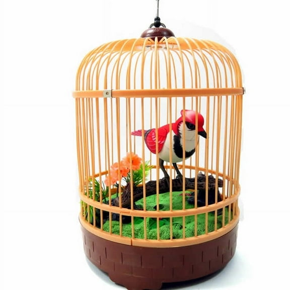Animated Chirping Bird in Bird Cage