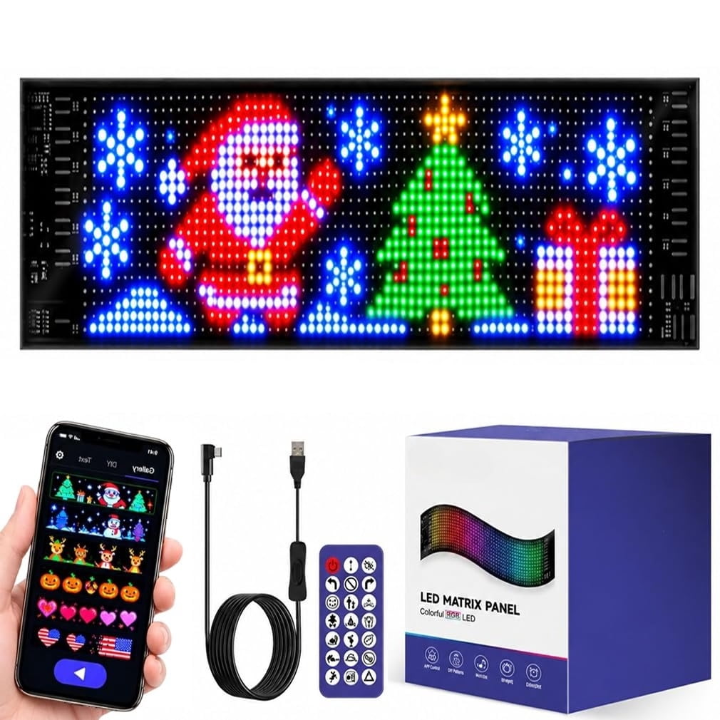 Animated Christmas LED Smart Pixel Car Display Rear Window Matrix Panel ...