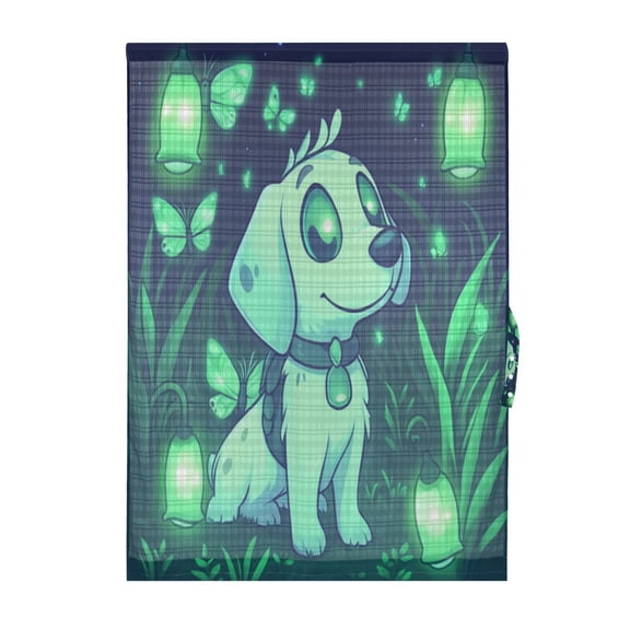 Animated Dog Door Curtain Blackout Thermal Insulated Door Side Curtain Panels Privacy 25x40in