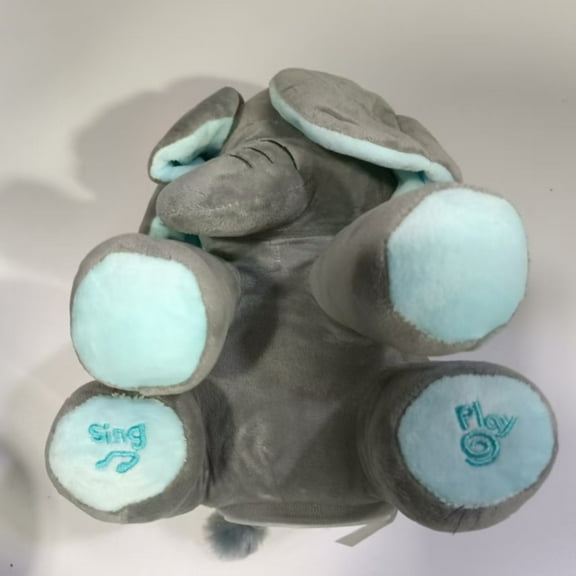 Animated Elephant Toys Plush Singing Elephant with Ears Moving Electric Plush Toy Adorable Elephant Stuffed Animal Toy for Baby'