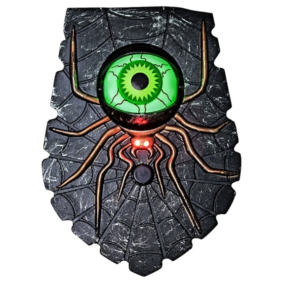 Animated Eyeball Halloween Doorbell 16x10cm,Scary Sound Effects with Glowing Moving Eyes,Spooky Indoor Outdoor Decoration for Party,Haunted House,and Door Entryway